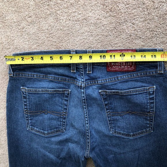 Lucky Brand Womens Mid Rise Flared Jeans, Size 32 x 32, Darker Blue, Stretch - Picture 10 of 12